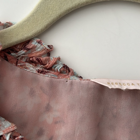 Rebecca Taylor Lucia Silk Blend Floral Blouse - Picture 11 of 11